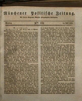 Münchener politische Zeitung (Süddeutsche Presse) Montag 19. Juli 1824