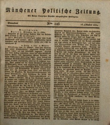 Münchener politische Zeitung (Süddeutsche Presse) Samstag 16. Oktober 1824