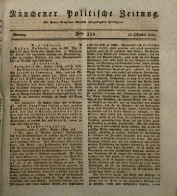 Münchener politische Zeitung (Süddeutsche Presse) Montag 25. Oktober 1824