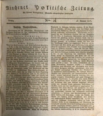 Münchener politische Zeitung (Süddeutsche Presse) Dienstag 24. Januar 1826