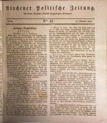 Münchener politische Zeitung (Süddeutsche Presse) Freitag 27. Januar 1826