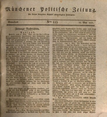 Münchener politische Zeitung (Süddeutsche Presse) Samstag 13. Mai 1826