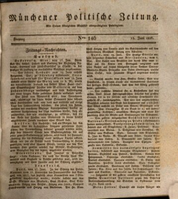 Münchener politische Zeitung (Süddeutsche Presse) Freitag 23. Juni 1826