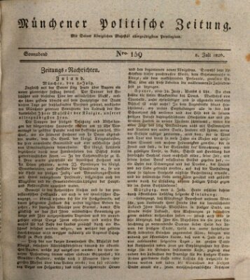 Münchener politische Zeitung (Süddeutsche Presse) Samstag 8. Juli 1826