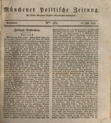 Münchener politische Zeitung (Süddeutsche Presse) Samstag 15. Juli 1826