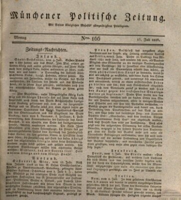 Münchener politische Zeitung (Süddeutsche Presse) Montag 17. Juli 1826