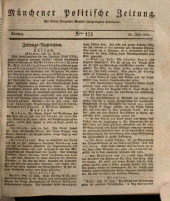 Münchener politische Zeitung (Süddeutsche Presse) Dienstag 25. Juli 1826