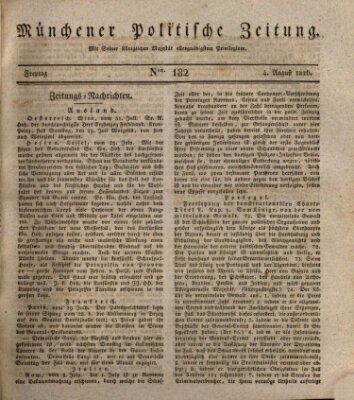 Münchener politische Zeitung (Süddeutsche Presse) Freitag 4. August 1826