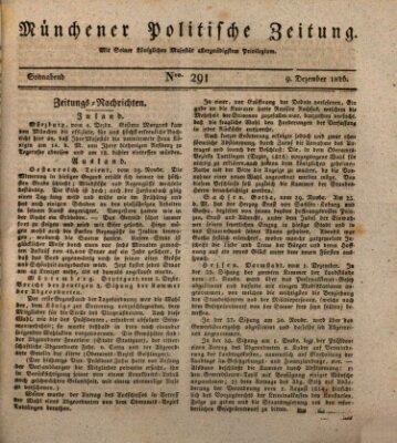 Münchener politische Zeitung (Süddeutsche Presse) Samstag 9. Dezember 1826