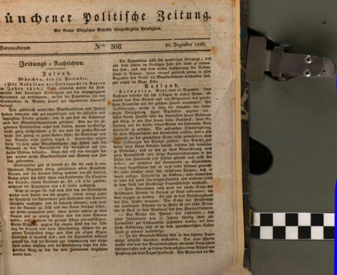 Münchener politische Zeitung (Süddeutsche Presse) Samstag 30. Dezember 1826