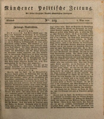 Münchener politische Zeitung (Süddeutsche Presse) Mittwoch 7. Mai 1828