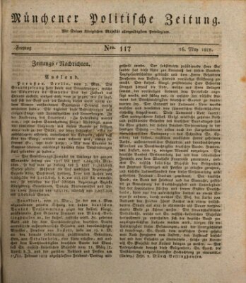 Münchener politische Zeitung (Süddeutsche Presse) Freitag 16. Mai 1828