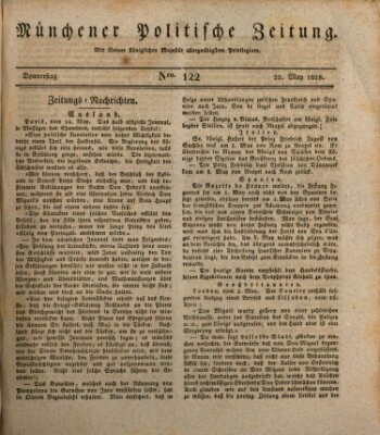 Münchener politische Zeitung (Süddeutsche Presse) Donnerstag 22. Mai 1828