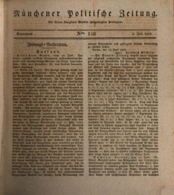 Münchener politische Zeitung (Süddeutsche Presse) Samstag 5. Juli 1828