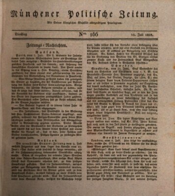 Münchener politische Zeitung (Süddeutsche Presse) Dienstag 15. Juli 1828