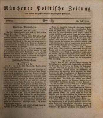 Münchener politische Zeitung (Süddeutsche Presse) Freitag 18. Juli 1828