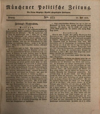 Münchener politische Zeitung (Süddeutsche Presse) Freitag 25. Juli 1828