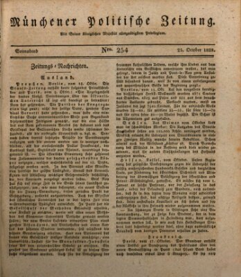 Münchener politische Zeitung (Süddeutsche Presse) Samstag 25. Oktober 1828