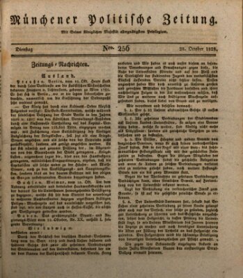 Münchener politische Zeitung (Süddeutsche Presse) Dienstag 28. Oktober 1828