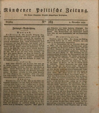 Münchener politische Zeitung (Süddeutsche Presse) Dienstag 4. November 1828