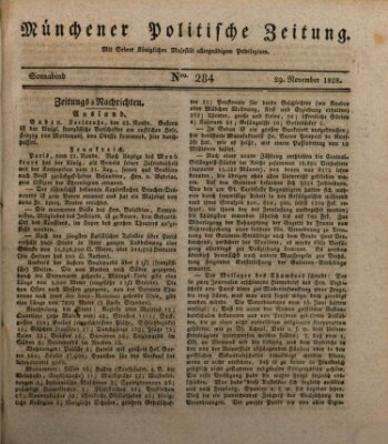 Münchener politische Zeitung (Süddeutsche Presse) Samstag 29. November 1828