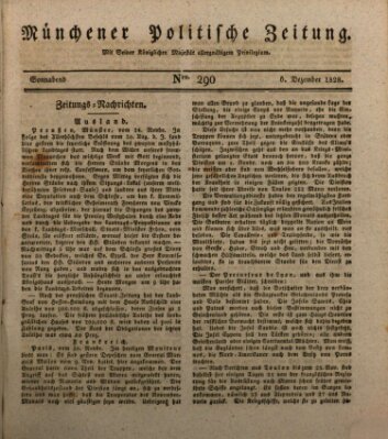 Münchener politische Zeitung (Süddeutsche Presse) Samstag 6. Dezember 1828