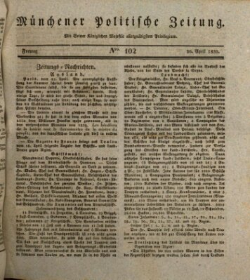 Münchener politische Zeitung (Süddeutsche Presse) Freitag 30. April 1830