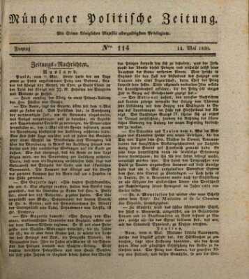 Münchener politische Zeitung (Süddeutsche Presse) Freitag 14. Mai 1830