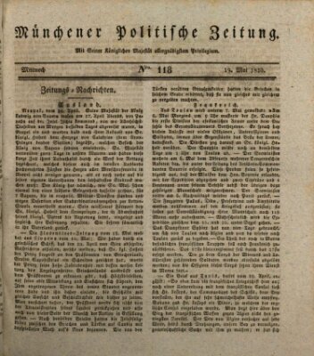 Münchener politische Zeitung (Süddeutsche Presse) Mittwoch 19. Mai 1830