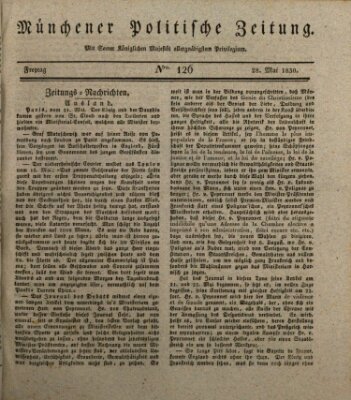 Münchener politische Zeitung (Süddeutsche Presse) Freitag 28. Mai 1830