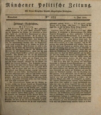 Münchener politische Zeitung (Süddeutsche Presse) Samstag 5. Juni 1830