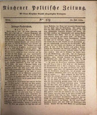 Münchener politische Zeitung (Süddeutsche Presse) Freitag 30. Juli 1830