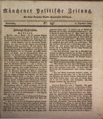 Münchener politische Zeitung (Süddeutsche Presse) Donnerstag 9. Dezember 1830