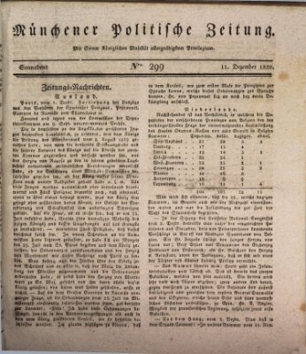 Münchener politische Zeitung (Süddeutsche Presse) Samstag 11. Dezember 1830