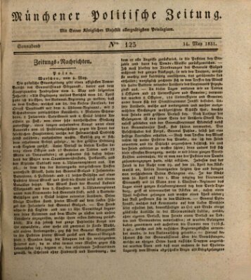 Münchener politische Zeitung (Süddeutsche Presse) Samstag 14. Mai 1831