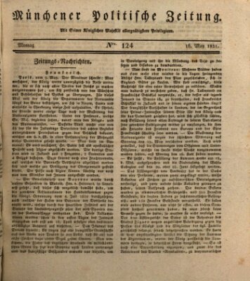 Münchener politische Zeitung (Süddeutsche Presse) Montag 16. Mai 1831