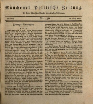 Münchener politische Zeitung (Süddeutsche Presse) Mittwoch 18. Mai 1831