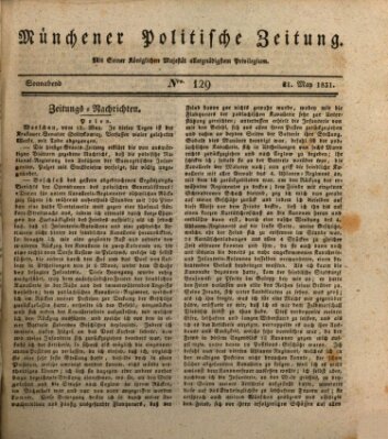 Münchener politische Zeitung (Süddeutsche Presse) Samstag 21. Mai 1831