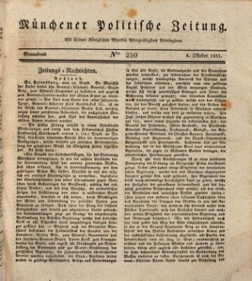 Münchener politische Zeitung (Süddeutsche Presse) Samstag 8. Oktober 1831