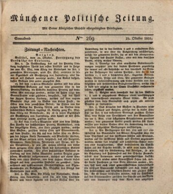 Münchener politische Zeitung (Süddeutsche Presse) Samstag 29. Oktober 1831