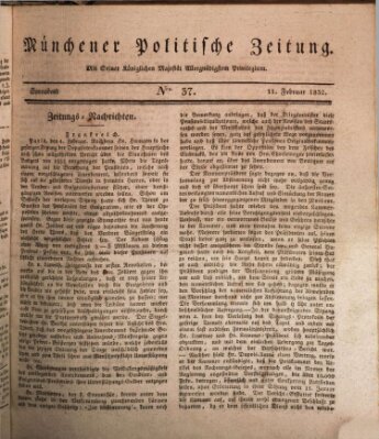 Münchener politische Zeitung (Süddeutsche Presse) Samstag 11. Februar 1832