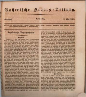 Münchener politische Zeitung (Süddeutsche Presse) Mittwoch 9. Mai 1832