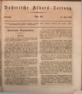 Münchener politische Zeitung (Süddeutsche Presse) Sonntag 13. Mai 1832