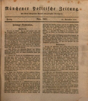 Münchener politische Zeitung (Süddeutsche Presse) Freitag 23. November 1832