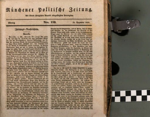 Münchener politische Zeitung (Süddeutsche Presse) Montag 24. Dezember 1832