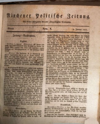 Münchener politische Zeitung (Süddeutsche Presse) Mittwoch 9. Januar 1833