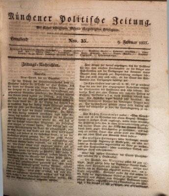 Münchener politische Zeitung (Süddeutsche Presse) Samstag 9. Februar 1833