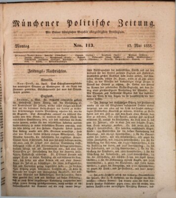 Münchener politische Zeitung (Süddeutsche Presse) Montag 13. Mai 1833