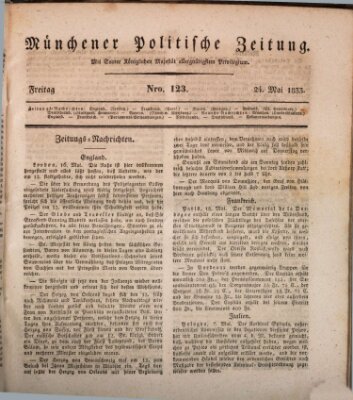 Münchener politische Zeitung (Süddeutsche Presse) Freitag 24. Mai 1833