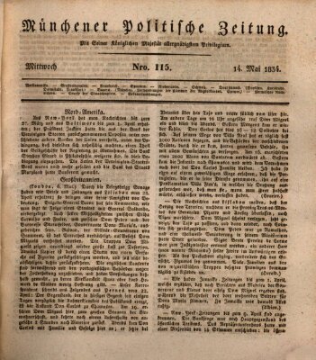 Münchener politische Zeitung (Süddeutsche Presse) Mittwoch 14. Mai 1834